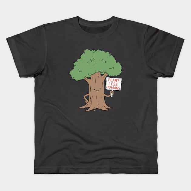 Plant More Rude Trees Kids T-Shirt by shadyjibes